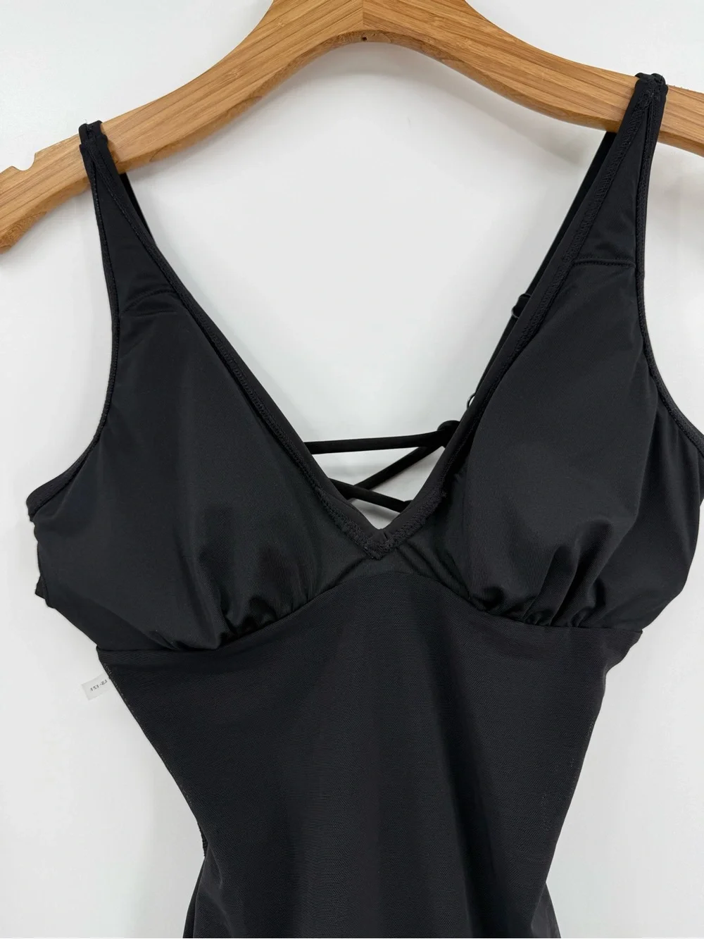 TA3 Black Plungey One Piece Swimsuit Size S Regular Long